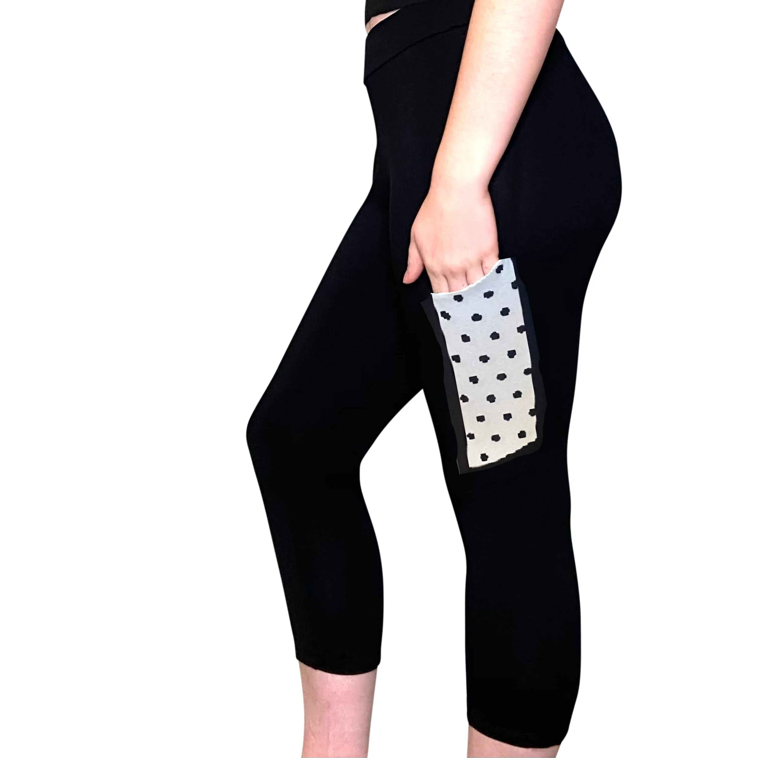 Side Panel Pocket Leggings in Tree Lined Street