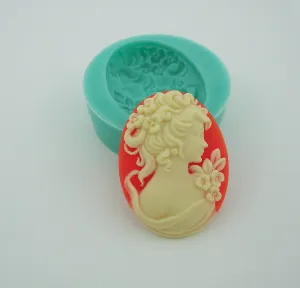 Silicone Mold   Edwardian Lady  for Crafts, Jewelry, Resin, Polymer Clay.