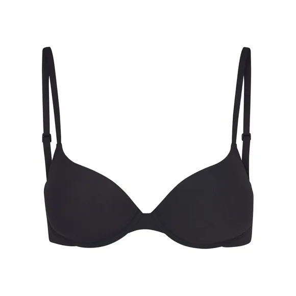 SKIMS Fits Everybody Underwire Demi Push Up Bra Onyx Black NEW 36H