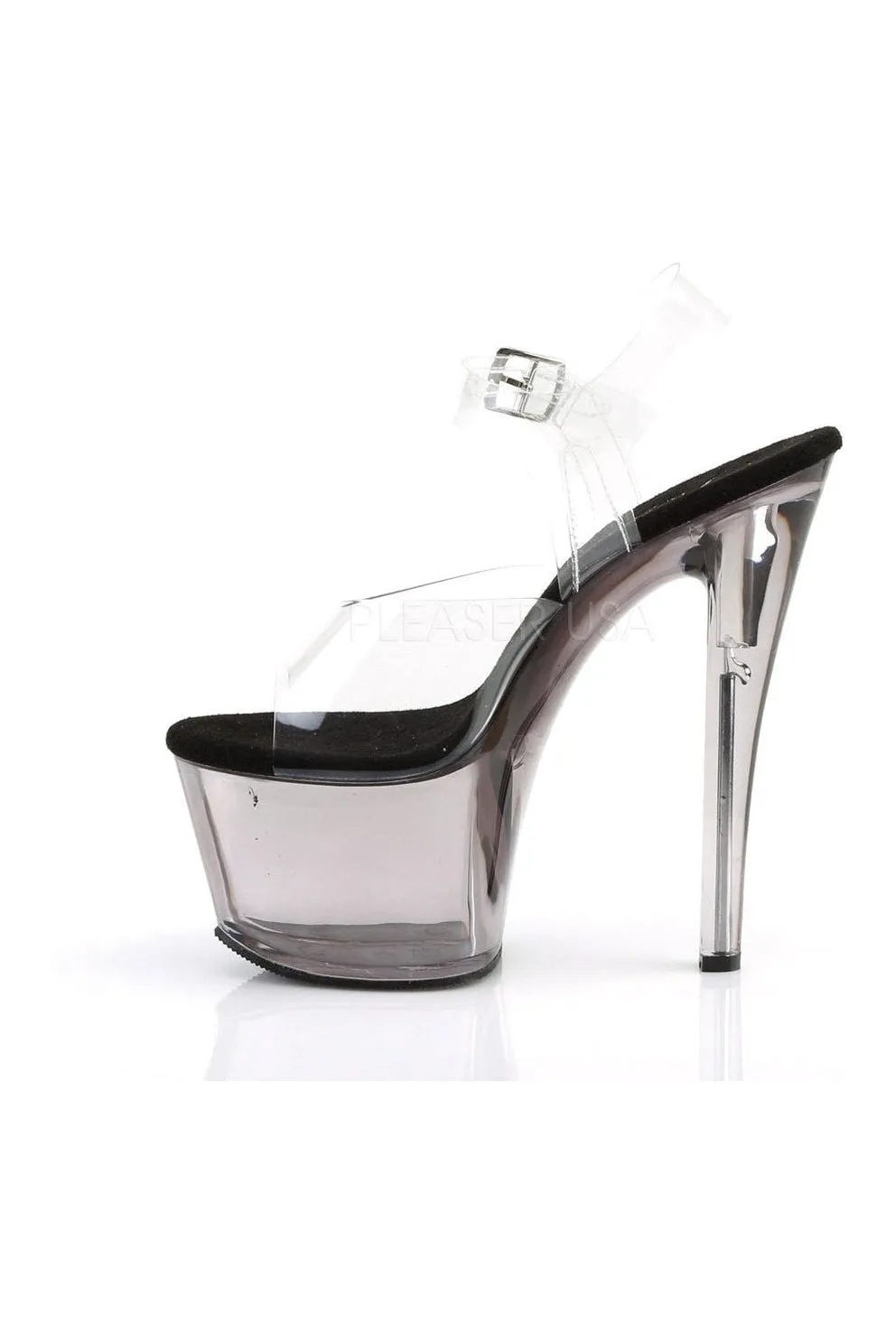 SKY-308T Platform Sandal  | Clear Vinyl