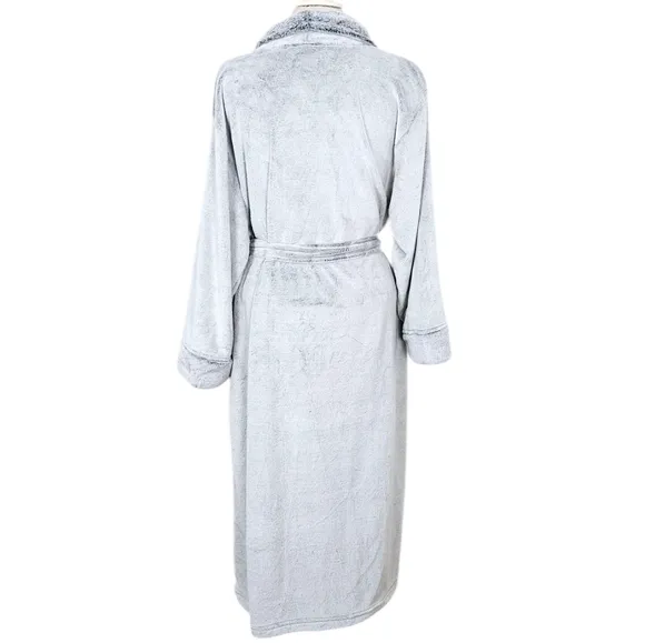 Soma Embraceable Luxe Long Robe in Gray Size L/XL