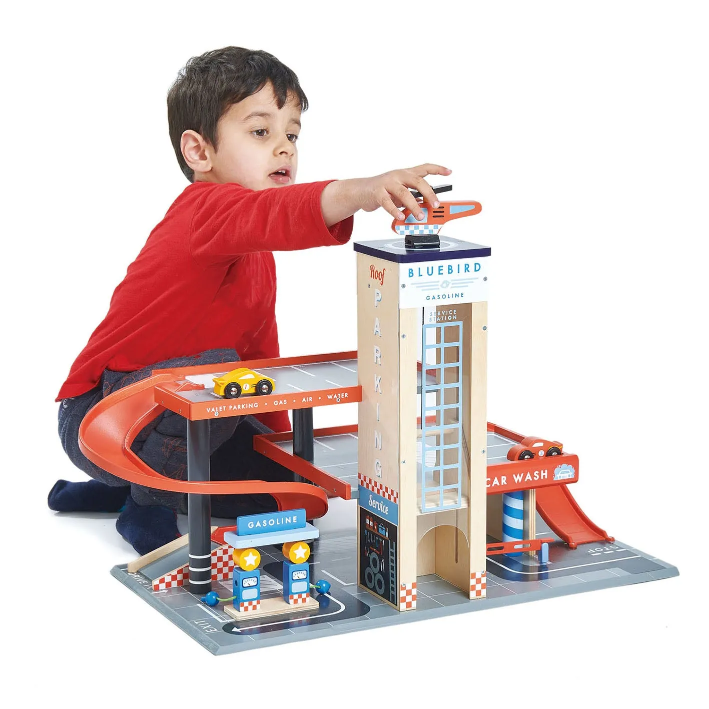 Tender Leaf Wooden Toy Blue Bird Service Station
