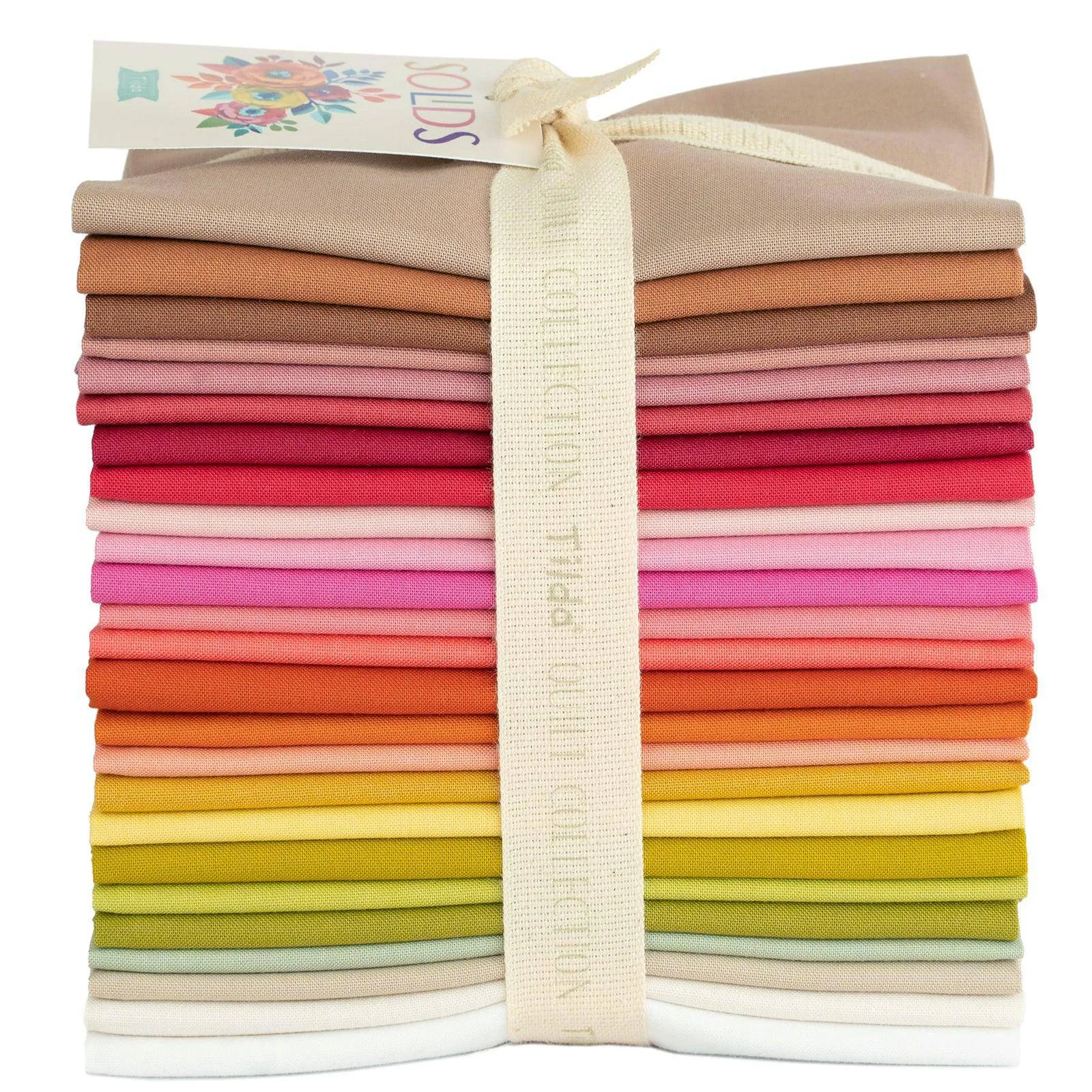 Tilda Solid Fabric | Fat Quarter Pack | Warm Colours (25)
