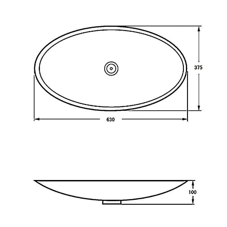 Toka Lite Stone Basin - 630mm - CSB01