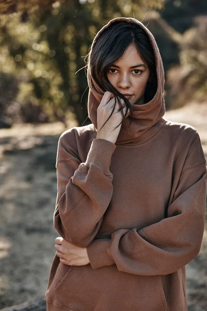Velvet - Ora Hoodie  in Tiki Brown