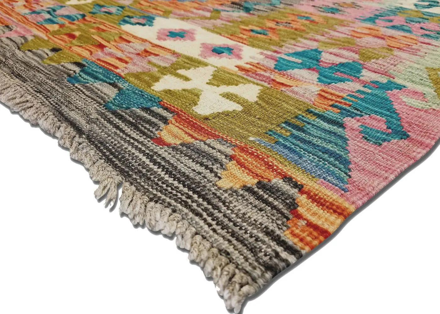 Vintage Afghan Maimana Kilim - 3'8" x 4'9"