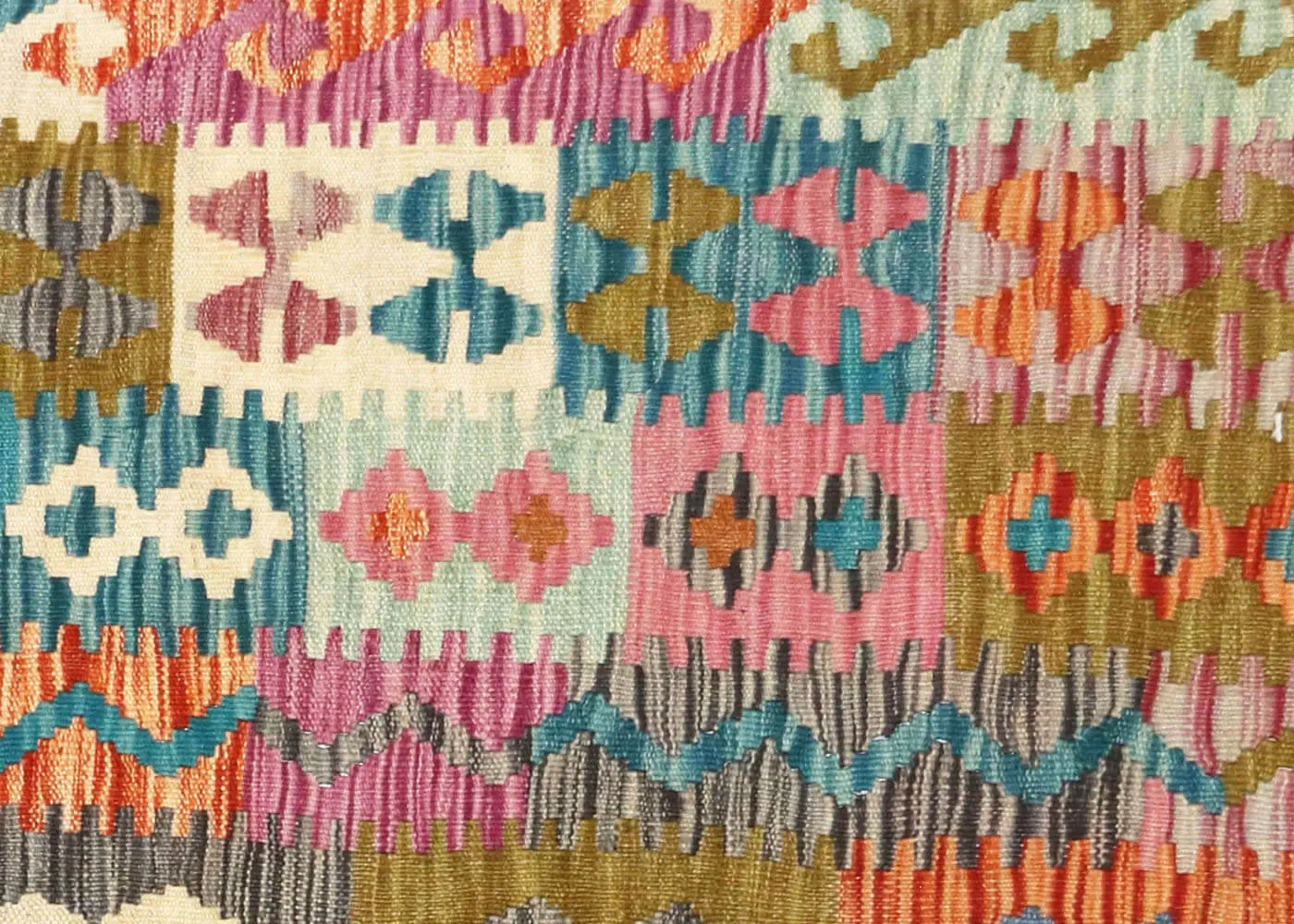 Vintage Afghan Maimana Kilim - 3'8" x 4'9"