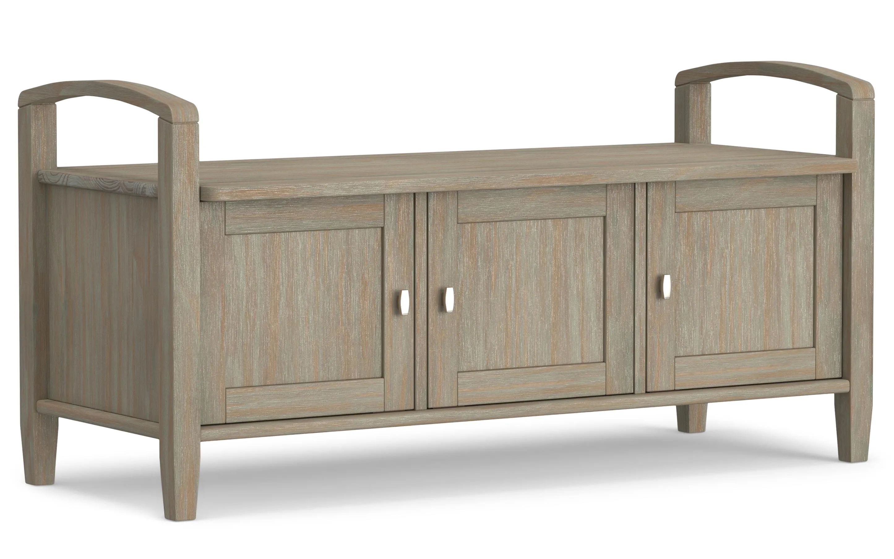 Warm Shaker Entryway Storage Bench