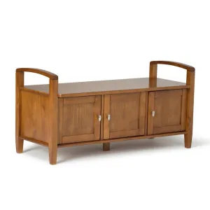 Warm Shaker Entryway Storage Bench