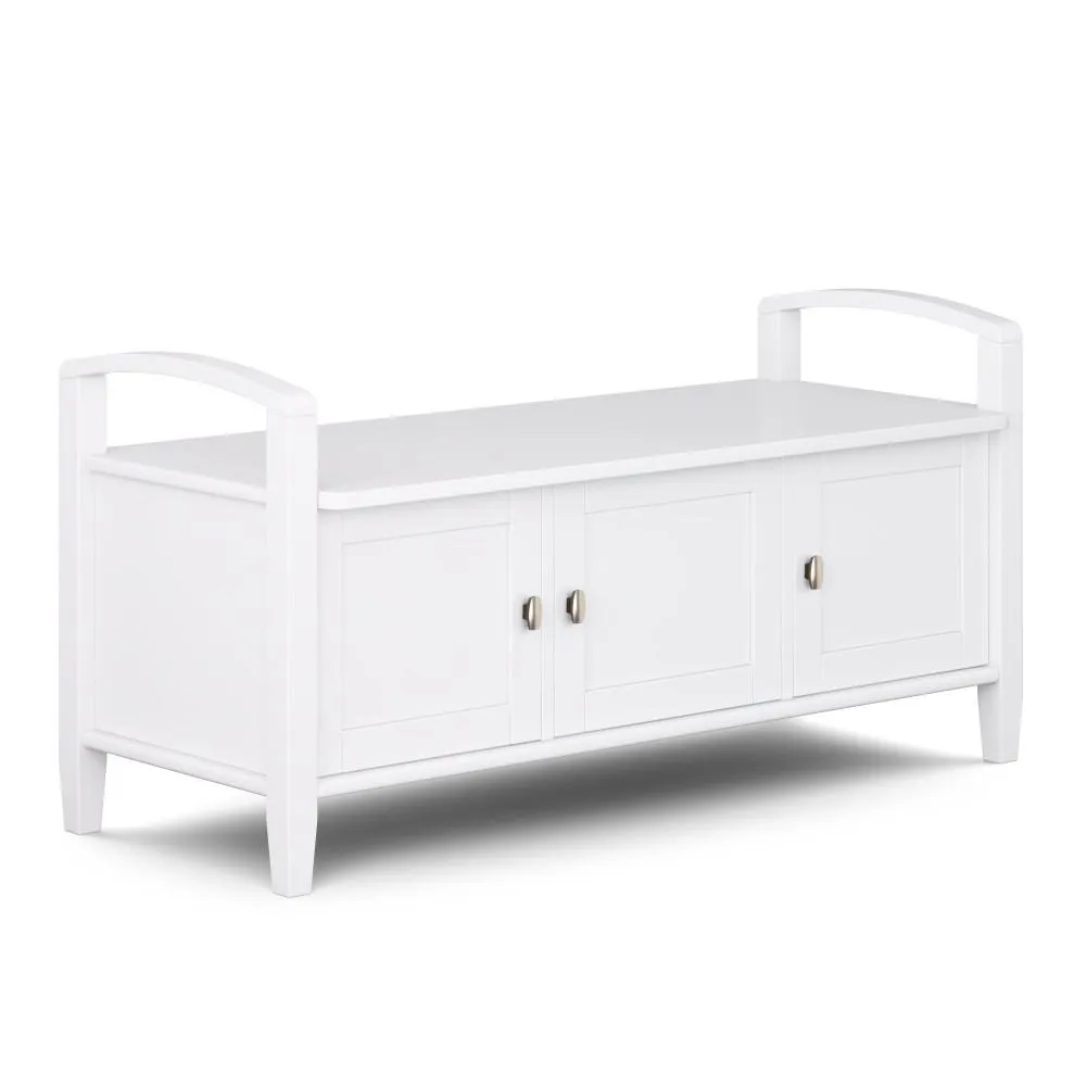 Warm Shaker Entryway Storage Bench