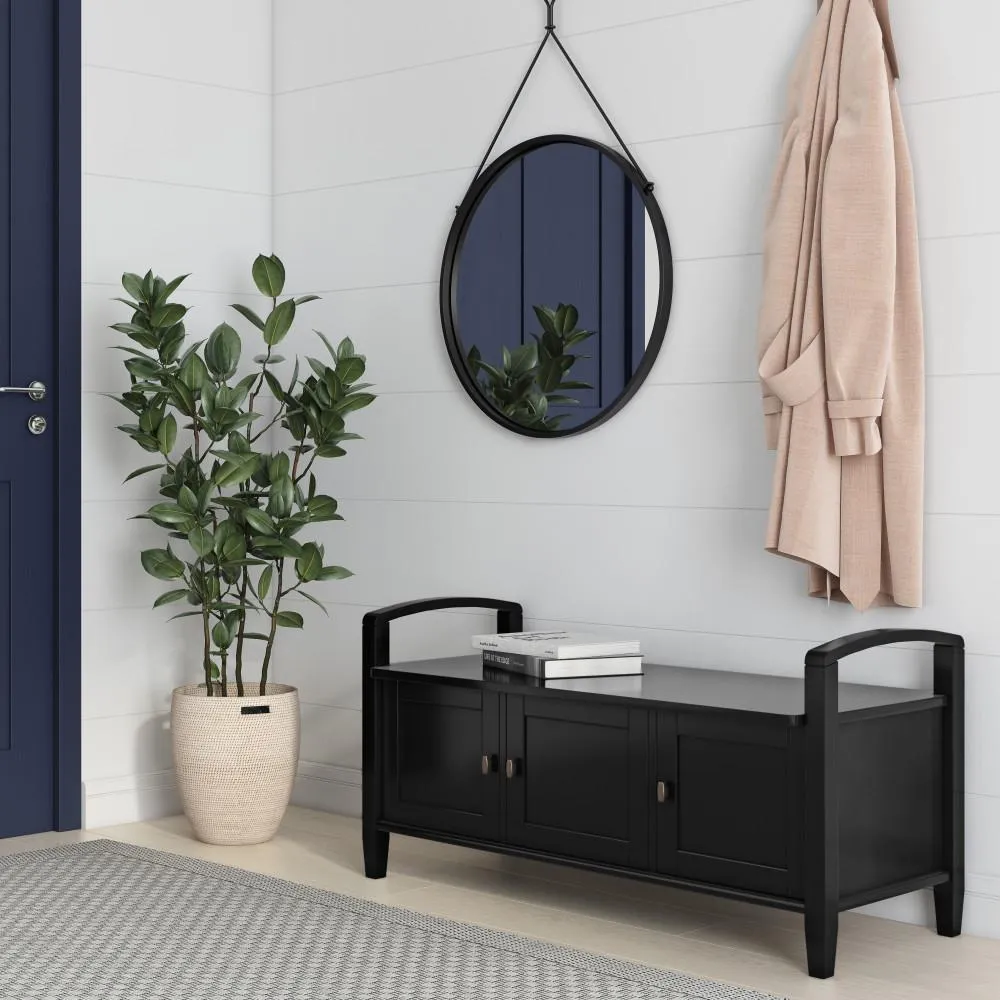Warm Shaker Entryway Storage Bench