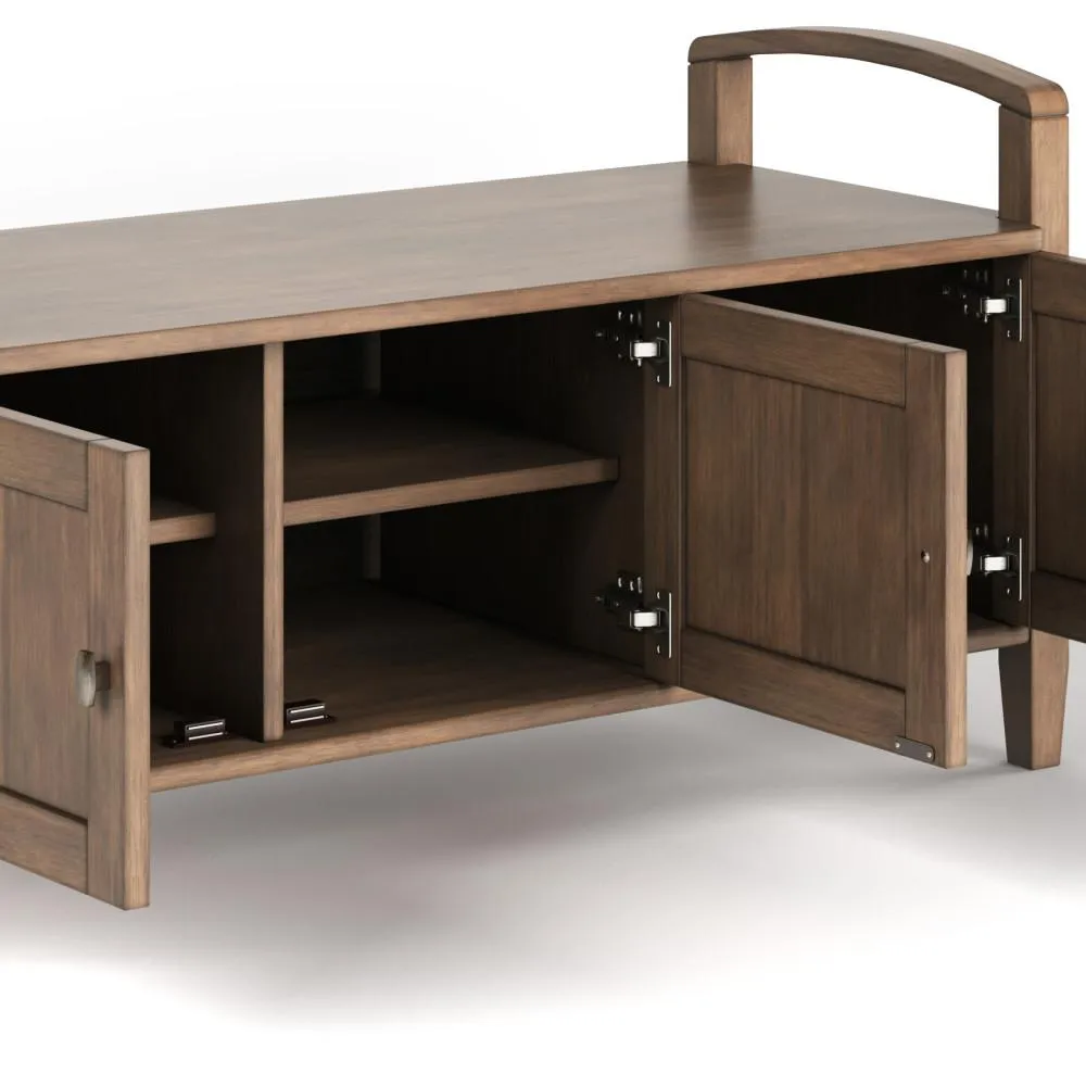 Warm Shaker Entryway Storage Bench