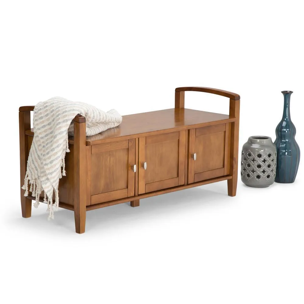 Warm Shaker Entryway Storage Bench