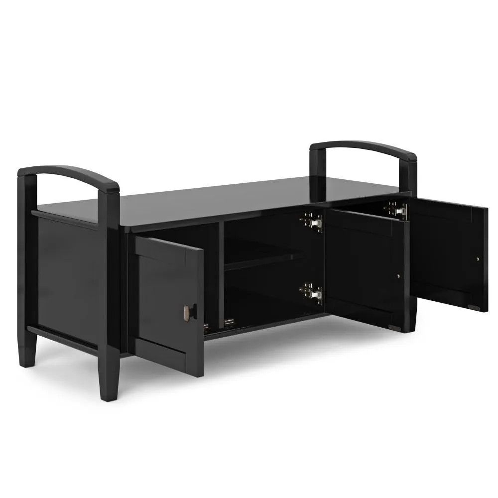 Warm Shaker Entryway Storage Bench