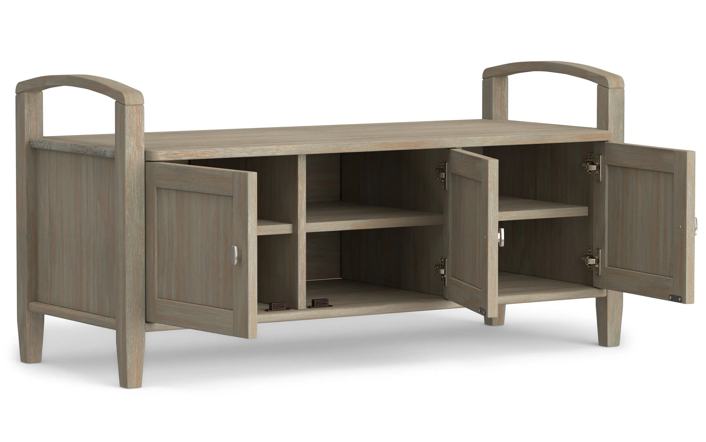 Warm Shaker Entryway Storage Bench