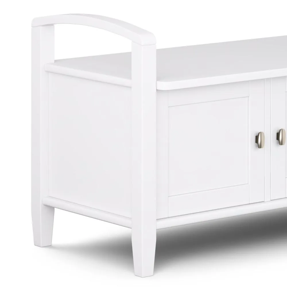 Warm Shaker Entryway Storage Bench