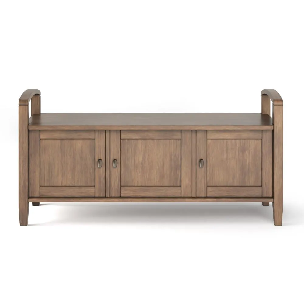 Warm Shaker Entryway Storage Bench