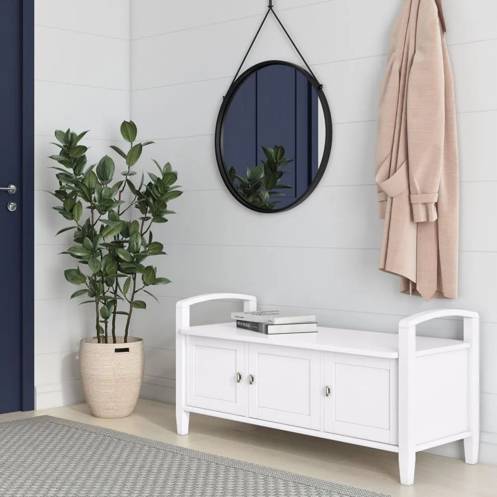 Warm Shaker Entryway Storage Bench