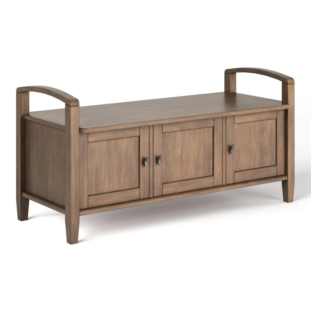 Warm Shaker Entryway Storage Bench