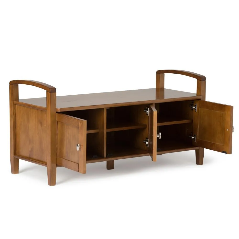 Warm Shaker Entryway Storage Bench