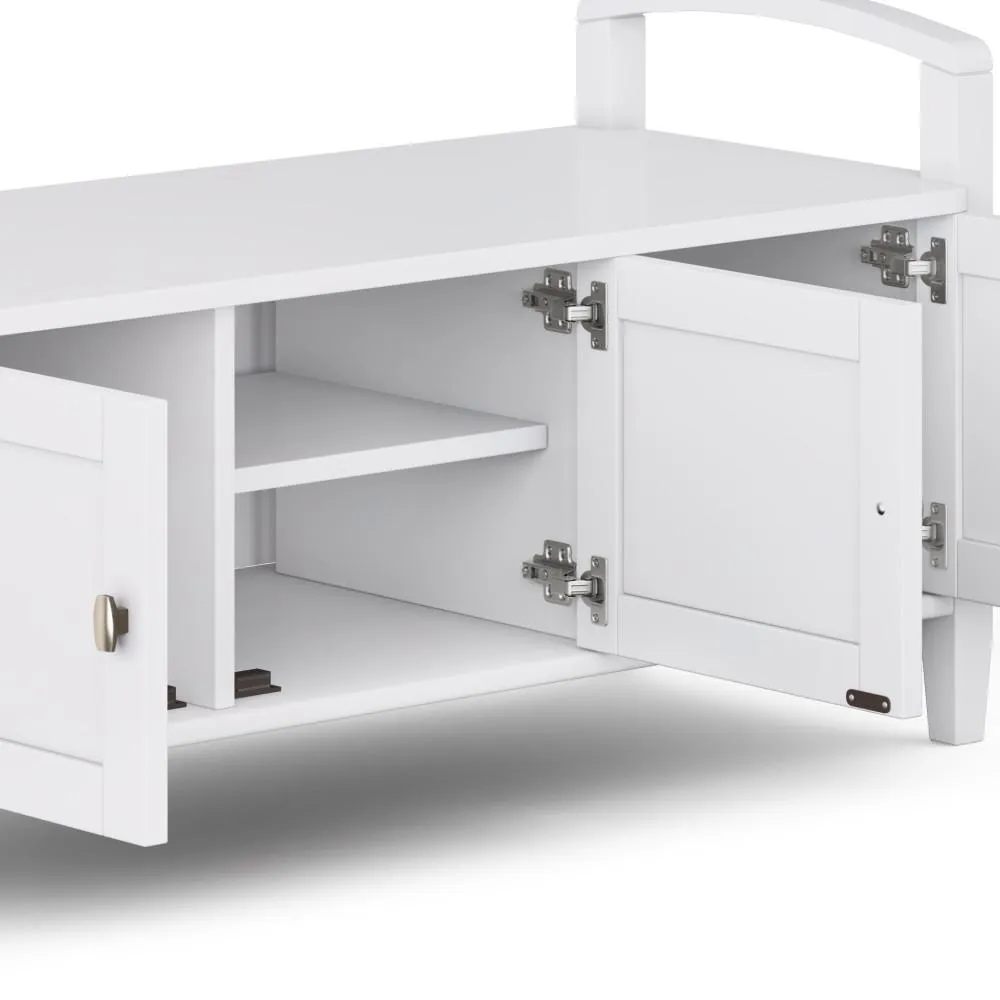 Warm Shaker Entryway Storage Bench