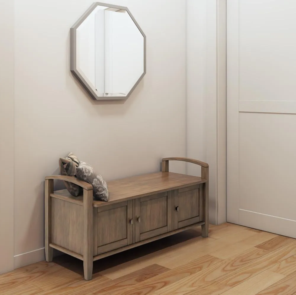 Warm Shaker Entryway Storage Bench