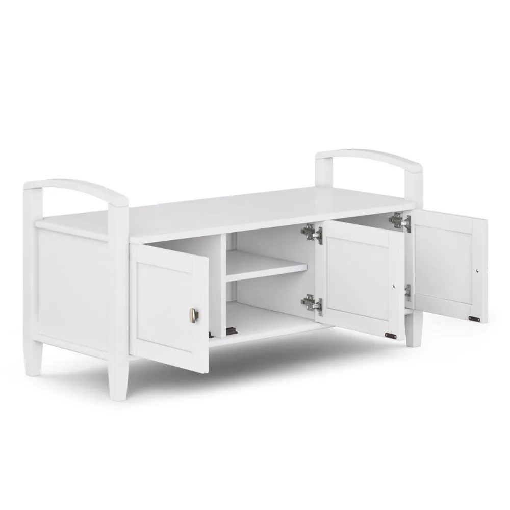 Warm Shaker Entryway Storage Bench