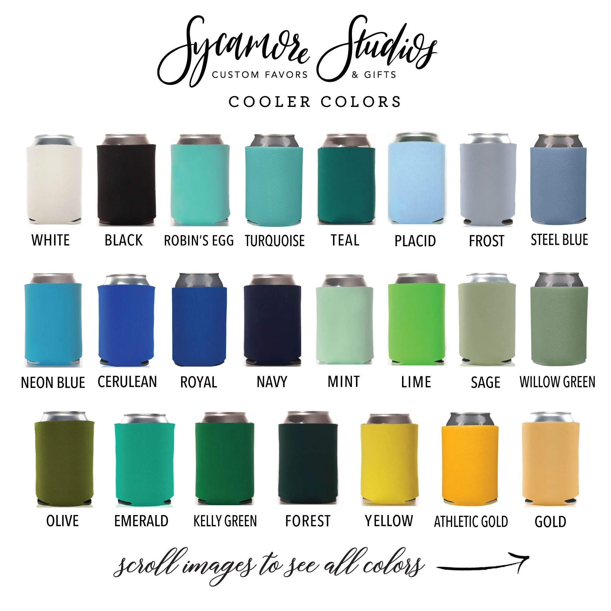 Wedding Can Cooler #7FR - Full Color
