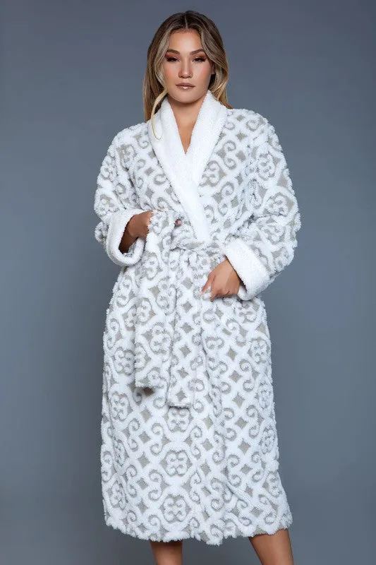 White/Grey Kimmie Robe