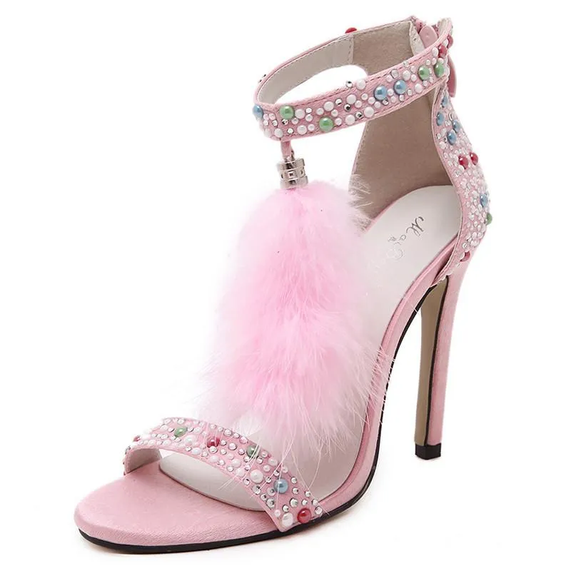 Women's Feather Ppen Toe Pumps