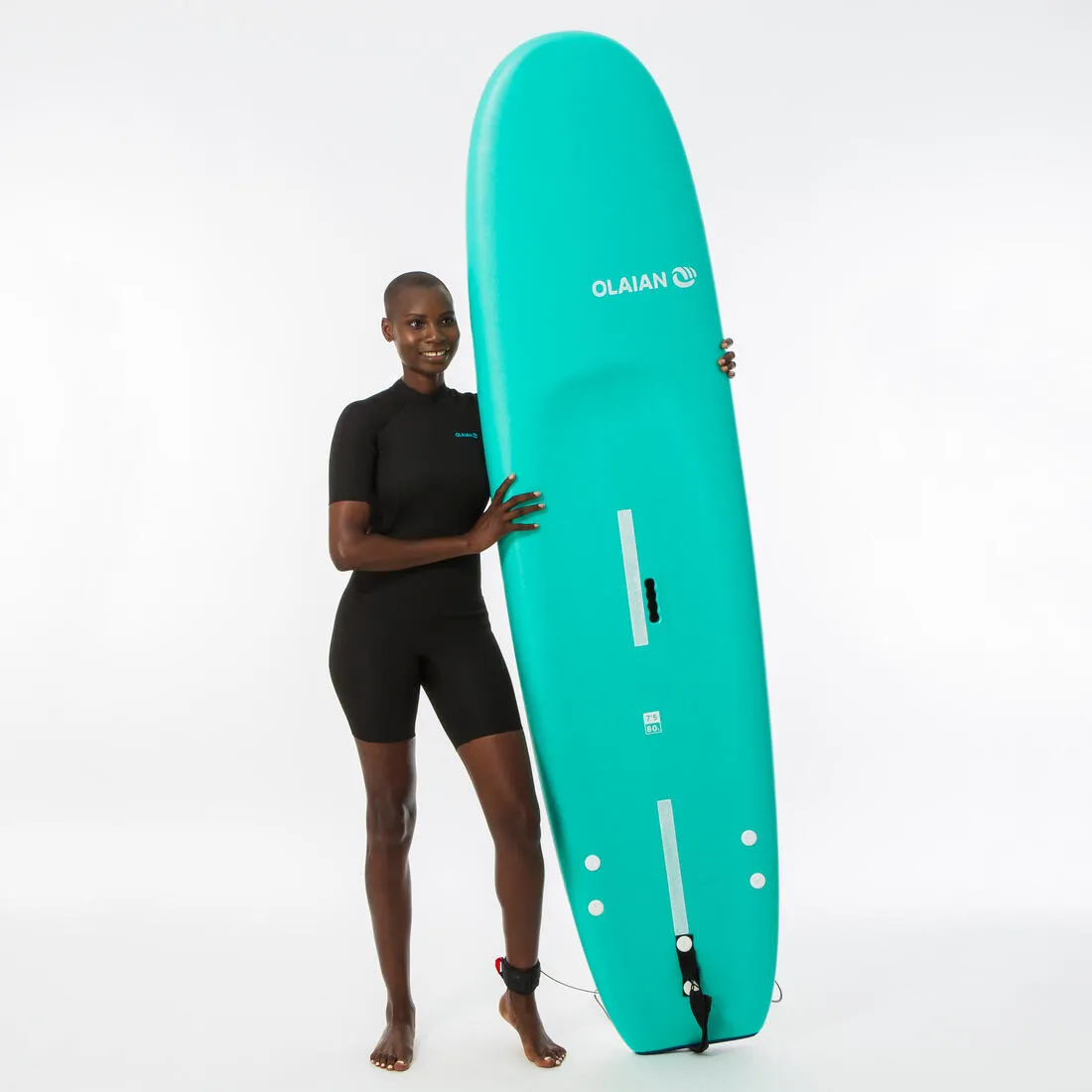 Women’s Surfing Shorty Wetsuit 100 Neoprene 1,5 mm Black