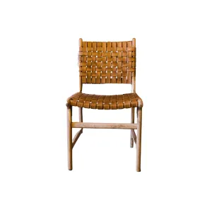 Woven Leather Dining Chair